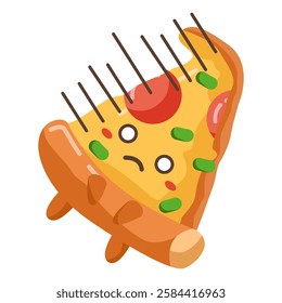 This regret pizza illustration is suitable for Ramadan Islamic event etc