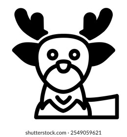 This Reindeer icon is suitable for winter season, holiday, Christmas, etc.