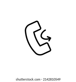 this is the rejected phone call icon. outline icon