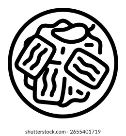 This Rendang icon is suitable for Indonesian culture, etc.