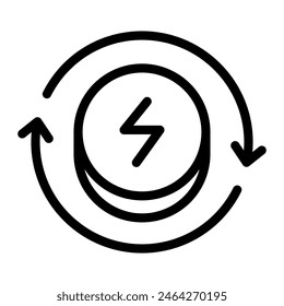 This Renewable energy icon is suitable for Eco friendly consumption, Ecology, and Renewable Energy