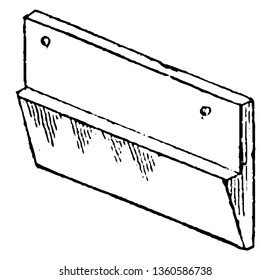 Esta é a representação dos tijolos das paredes das casas de campo. Os azulejos têm sua superfície em dois planos vintage linha desenho ou gravura ilustração.