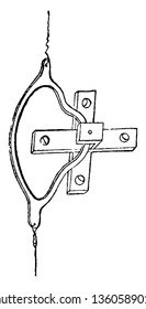 This is the representation of a enlarged view of a crank. The cross pieces of the crank for the reception of the screw nails are of iron japanned.