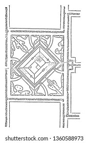 Esta es la representación de un jardín en forma paralelogramo. Se muestra la construcción de la carretera pública.