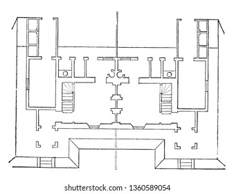 This is the representation of the ground plan of the design XXXIX. The porch lobby kitchen closet living room is shown.