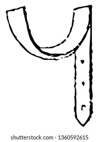 This is a representation of iron brackets which are nailed to the face of the caves and have sometimes rivetted to them tinned iron straps  which are folded over gutter vintage line drawing