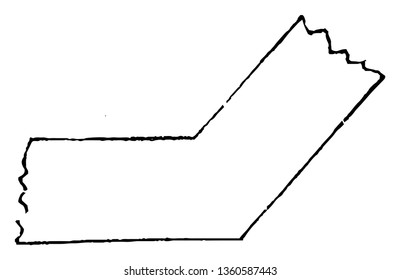 This is the representation of one hundred and sixty feet lineal bird's mouth splays to the quoins of the towers vintage line drawing or engraving illustration.