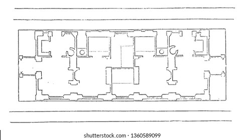 This is the representation showing the alteration of the ground plan with two comfortable dwellings. Two bed rooms two closets back kitchen etc.
