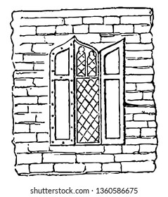 This is the representation showing the architectural shutters those which are meant to be completely subordinate and should be painted and marked with lines vintage line drawing or engraving