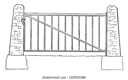 Esta es la representación que muestra el Buchanan del campo de Catrina o la puerta de la granja. Se trata de una escala de cinco dieciséis de pulgada a pie, compuesta por un marco o una llanta de hierro de barra.