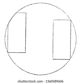 Esta es la representación que muestra las marcas de la dimensión demasiado cerca de la circunferencia. Se muestran las fisuras de los desvases en la madera de savia nudos grandes u otros defectos.