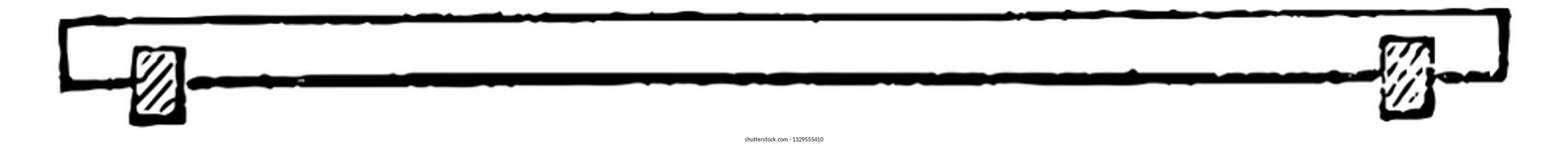 This is the representation showing the methods of fixing the principal rods, that placed on them secondary rods and that of fixing small rods on these last, vintage line drawing illustration.