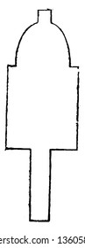 This is the representation showing a ovule sash bar. This is circular headed with double margined and diminished styles.