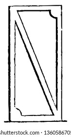 This is the representation showing the plain door which may be rendered architectural in Gothic Style at a very trifling expense by fillets nailed on vintage line drawing or engraving illustration.