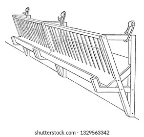 Esta es la representación que muestra la casa de las ovejas en Celle. Se trata de un rack que es una ilustración o dibujo de línea vintage portátil.