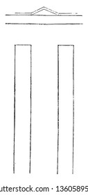 This is the representation showing that the first and the fourth nails are bradded down with an intervening space.