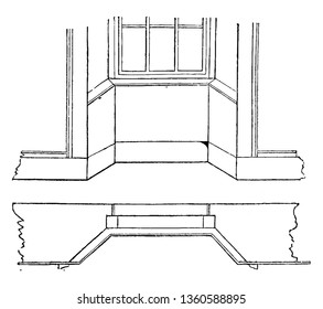 This is the representation showing that the sitting rooms to have one inch and quarter pro boxings and architraves to match the doors. Ovule flat backs and splayed elbows are shown.