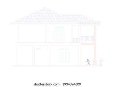 This is a residential architectural design drawing that is intended for a house construction plan, this image can be used as a reference in making a house.