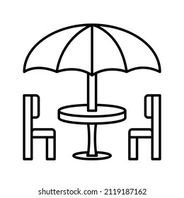 This is a restaurant-related icon that uses a simple outline style ready to use for your project design purposes