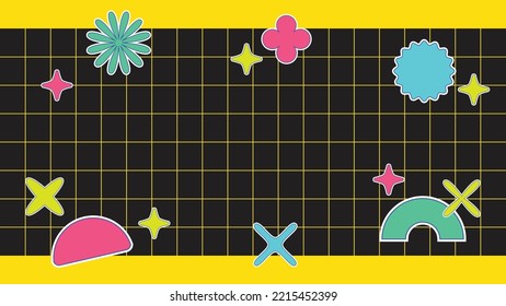 This is a retro background. vibrant and wavy abstract shape design. Retro graphics with a modern twist. Landscape backgrounds, rainbows, and retro decorations are easy to color edit.