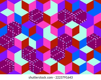 This retro colored cubes pattern is ready to rock your design!