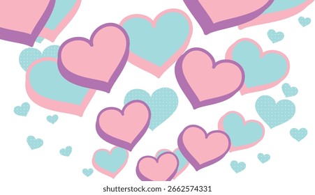 This is a retro pop heart background illustration.