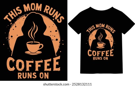 "Dieses retro-inspirierte 'This Mom Runs on Coffee' T-Shirt ist perfekt für kaffeeliebende Mütter, die ihren Tag mit Koffein angeheizt durchziehen. Mit einer Vintage-Schriftart und klassischem Design, dieses T-Shirt verbindet st