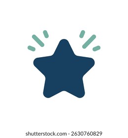 This reward icon features a vibrant star surrounded by colorful elements, symbolizing the significance of achievements and recognition across various platforms, celebrating success visually