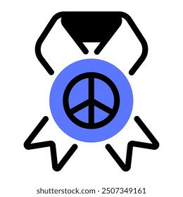 This Ribbon icon is suitable for Peace Day, etc.