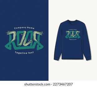 este es el diseño del logotipo de RO4R, el tipo de letra del pincel,
y lleno de colores atractivos, un concepto elegante que es bueno para la producción de camisetas.
