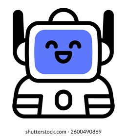 This Robot icon is suitable for School, Education, Edutainment, etc