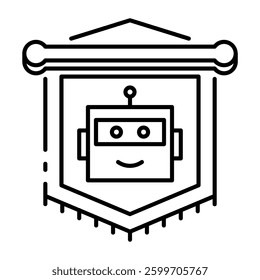 This Robotics Club icon is suitable for School, College, Education, etc