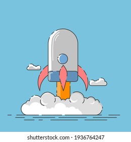 This is rocket heads into space for research.