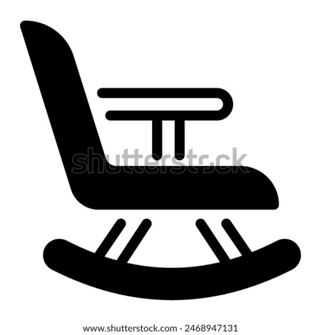 This Rocking chair icon is suitable for Retirement, Pension, and Elderly Activities.