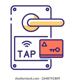 Este ícone de chave de quarto é adequado para viagens e turismo, etc
