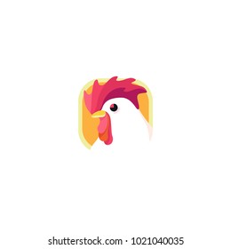 This rooster app icons logo vector would suitable with your animal content zoo needs
