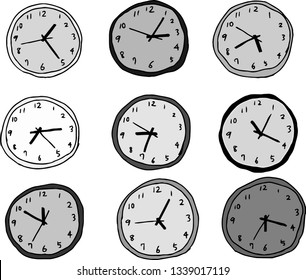 This is a rough sketch of the clock.