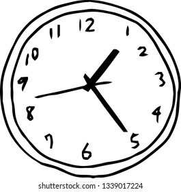 This is a rough sketch of the clock.