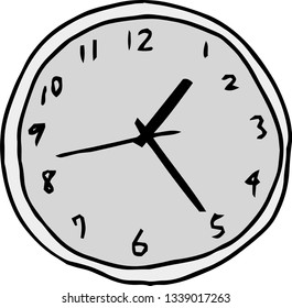 This is a rough sketch of the clock.