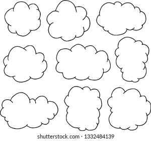 This is a rough sketch of clouds.