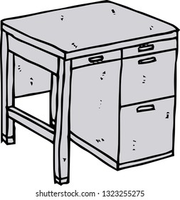 This is a rough sketch of the desk.