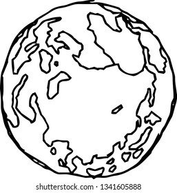This is a rough sketch of the earth.