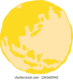 This is a rough sketch of the earth.


