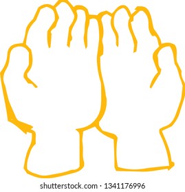 This is a rough sketch of hand sign.