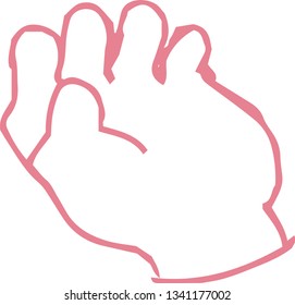 This is a rough sketch of hand sign.