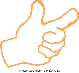 This is a rough sketch of hand sign.
