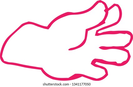 This is a rough sketch of hand sign.