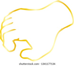 This is a rough sketch of hand sign.