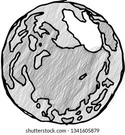 This is a rough sketch of the picture book style earth.