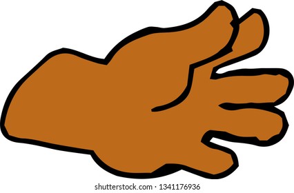 This is a rough sketch of the race hand sign.